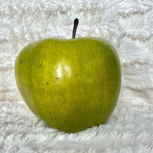 Oversized decorative green apple